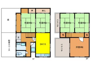 山科音羽千本町貸家の物件間取画像